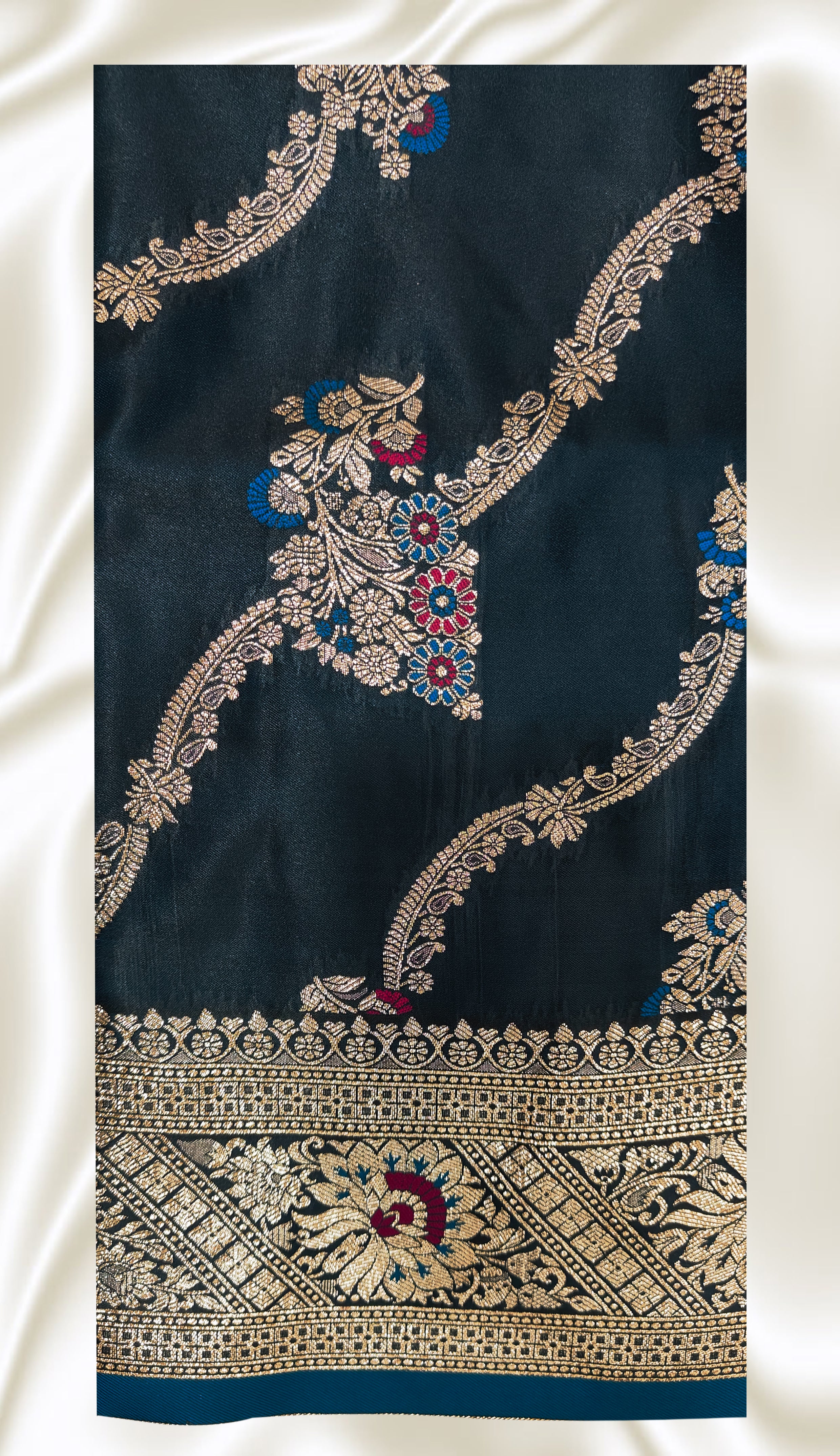 Navy Minakari Elegance Saree