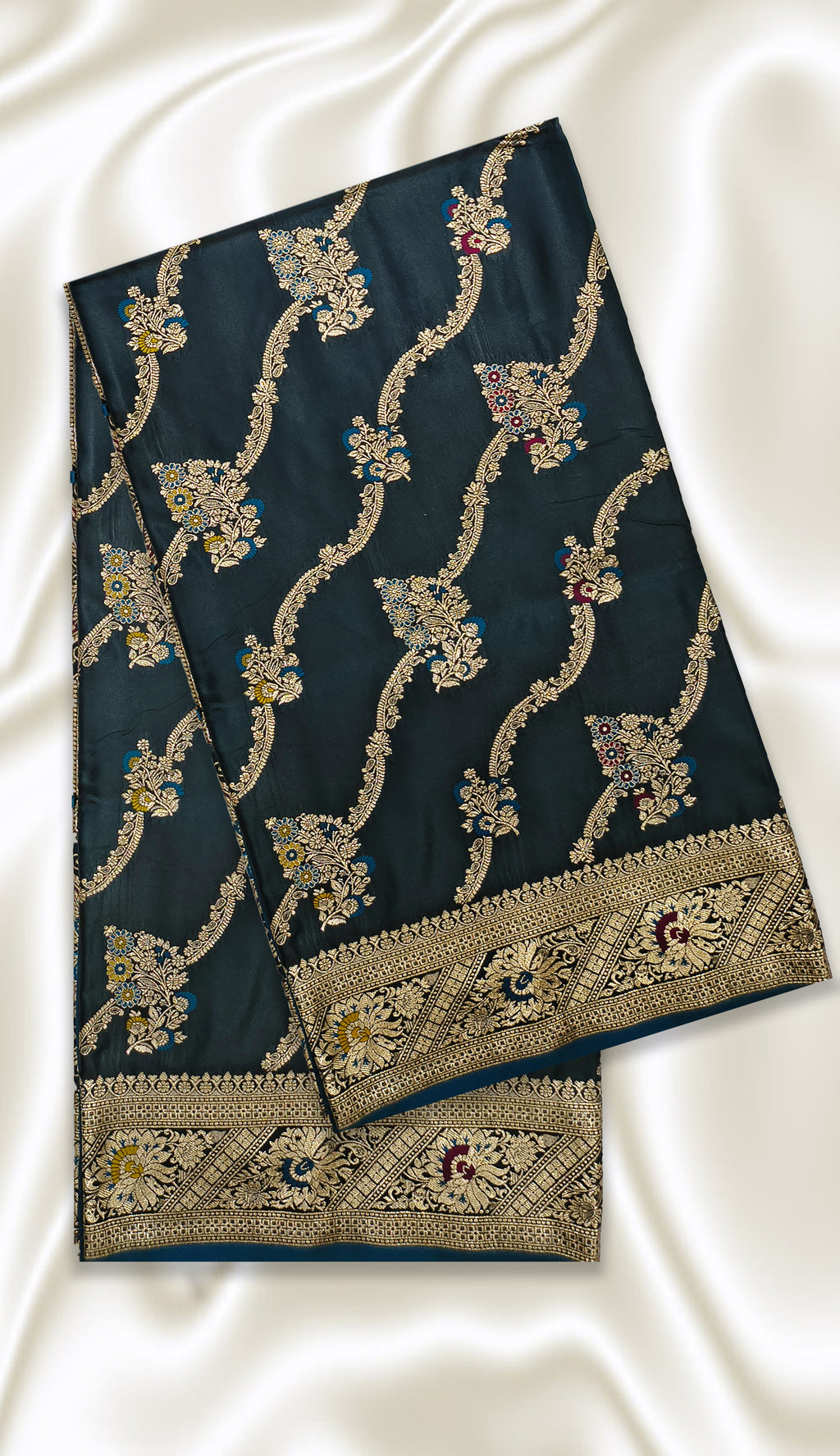 Navy Minakari Elegance Saree