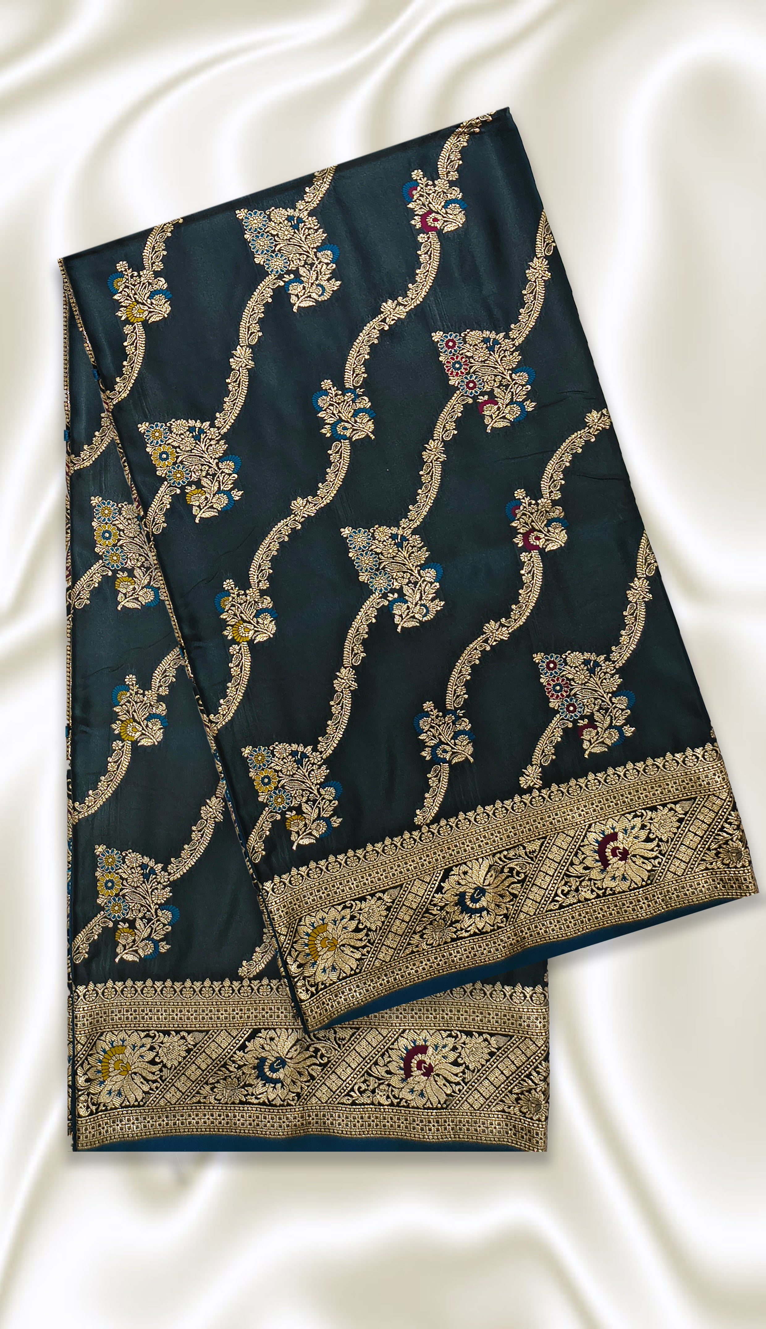 Navy Minakari Elegance Saree