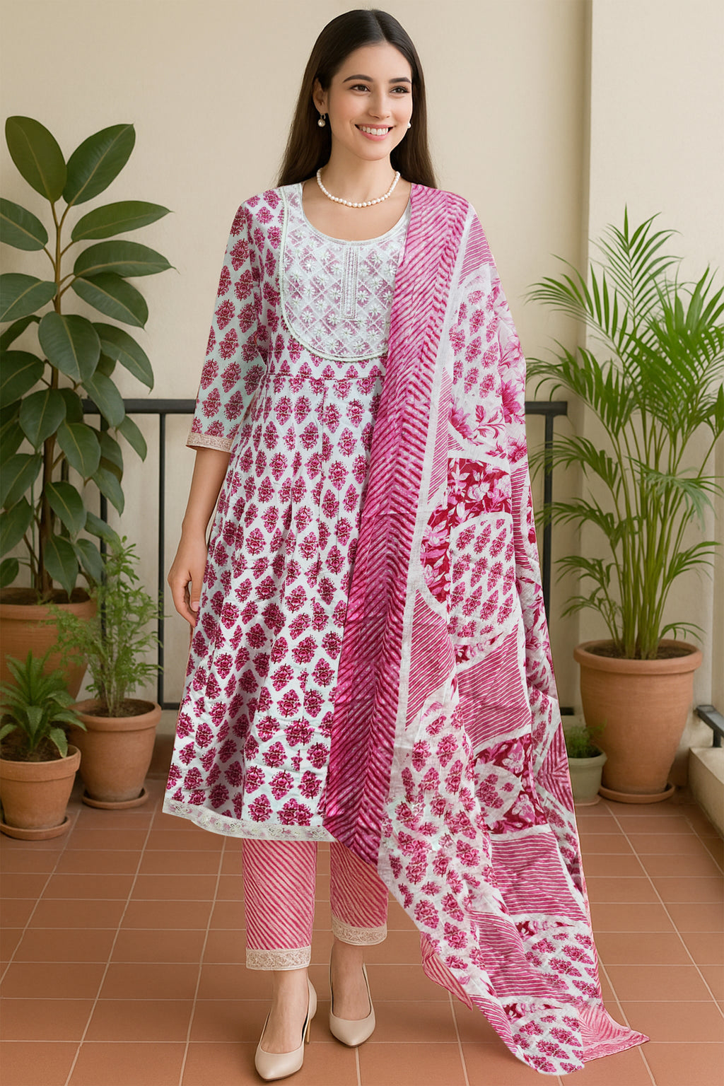 Pearl Pink Charm Ensemble