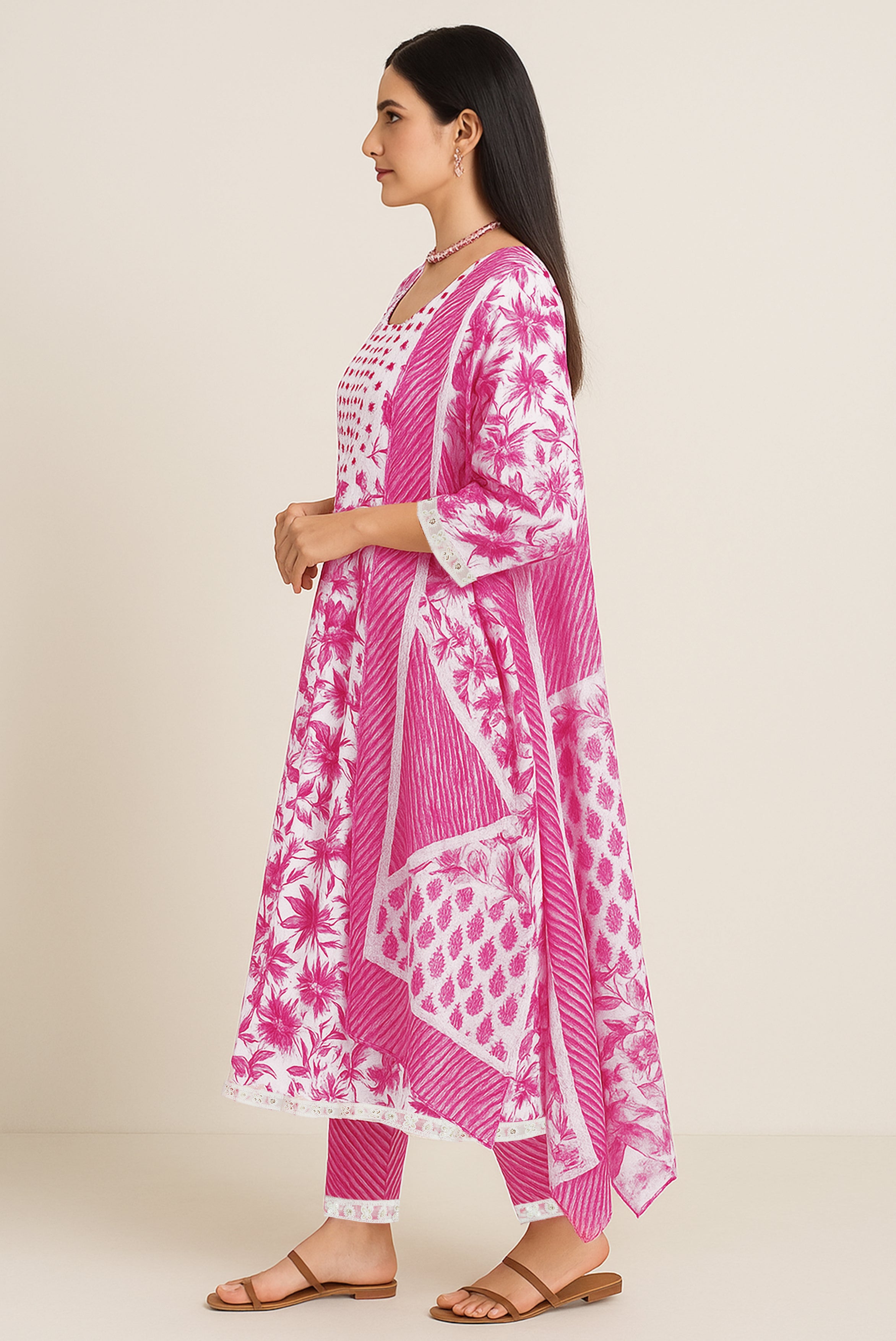 Pink Meadow Mirror Kurta Set