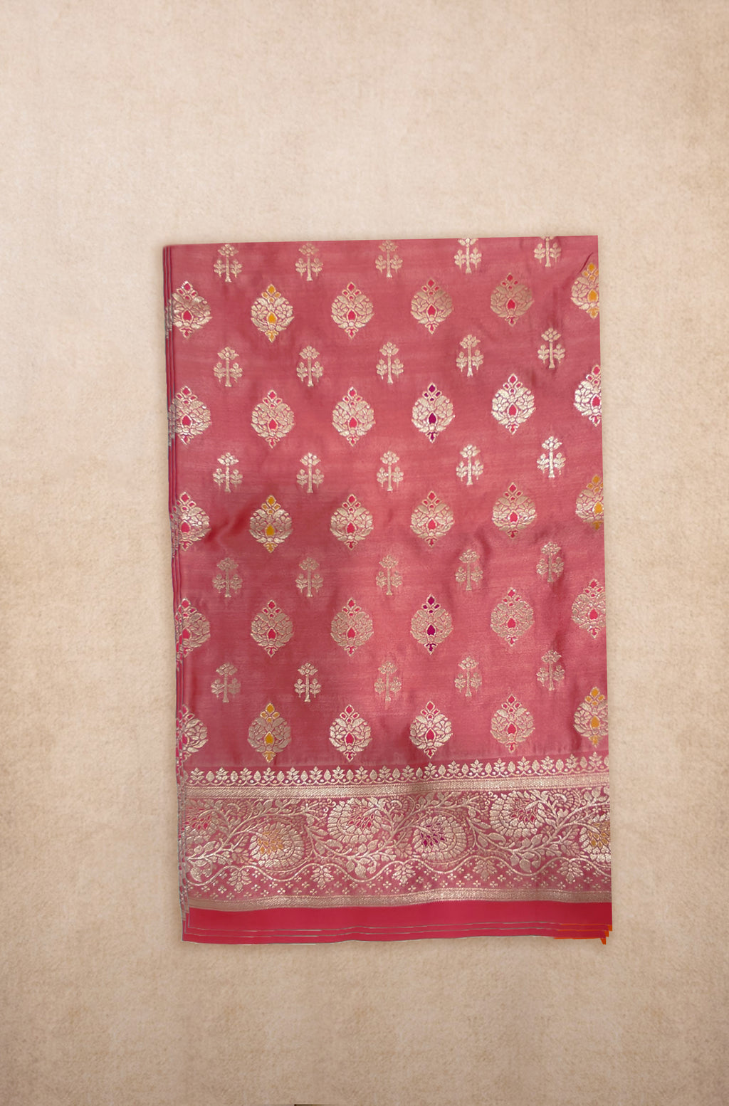 Blush Pink Minakari Silk Saree