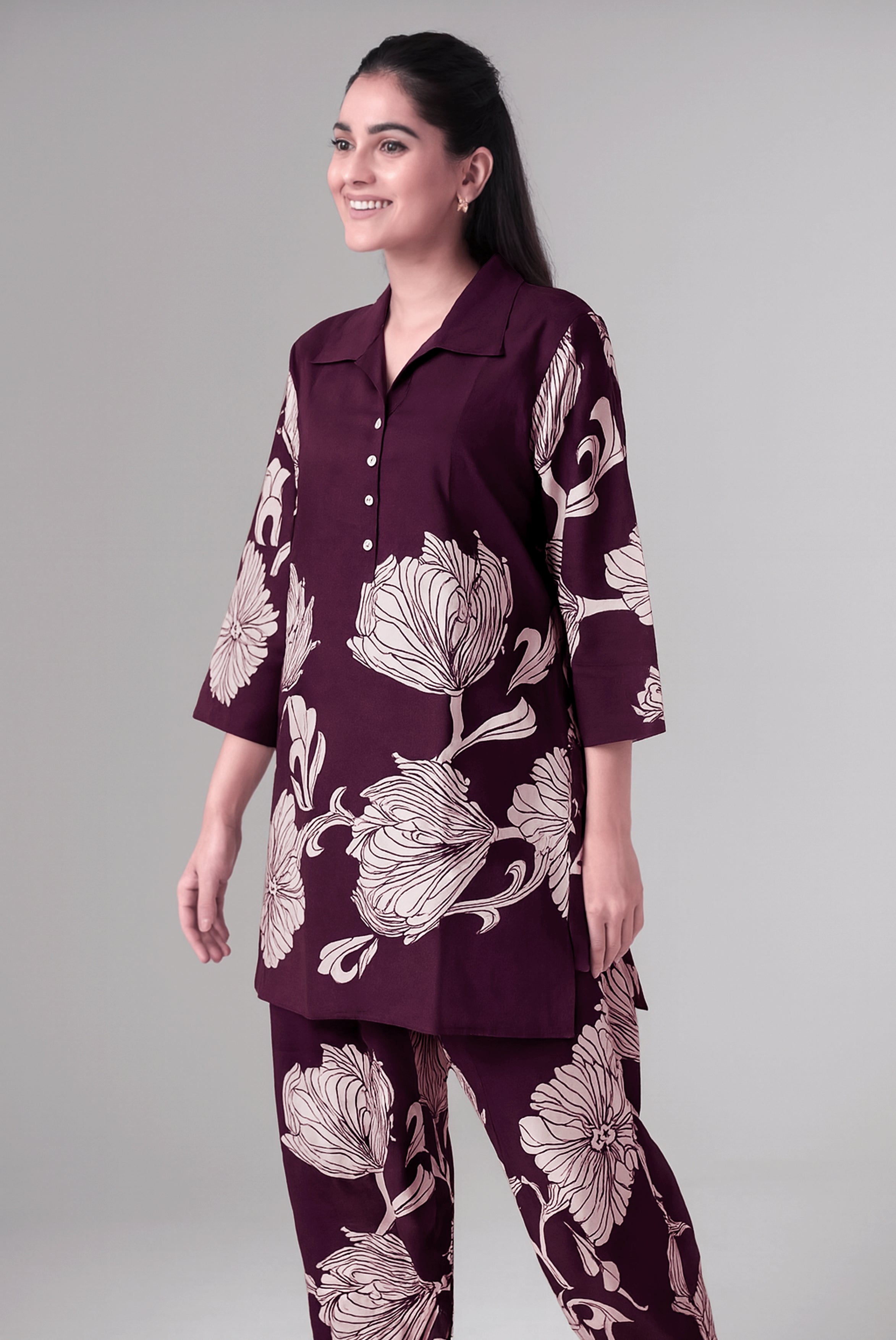 Plum Blossom Co-ord Set