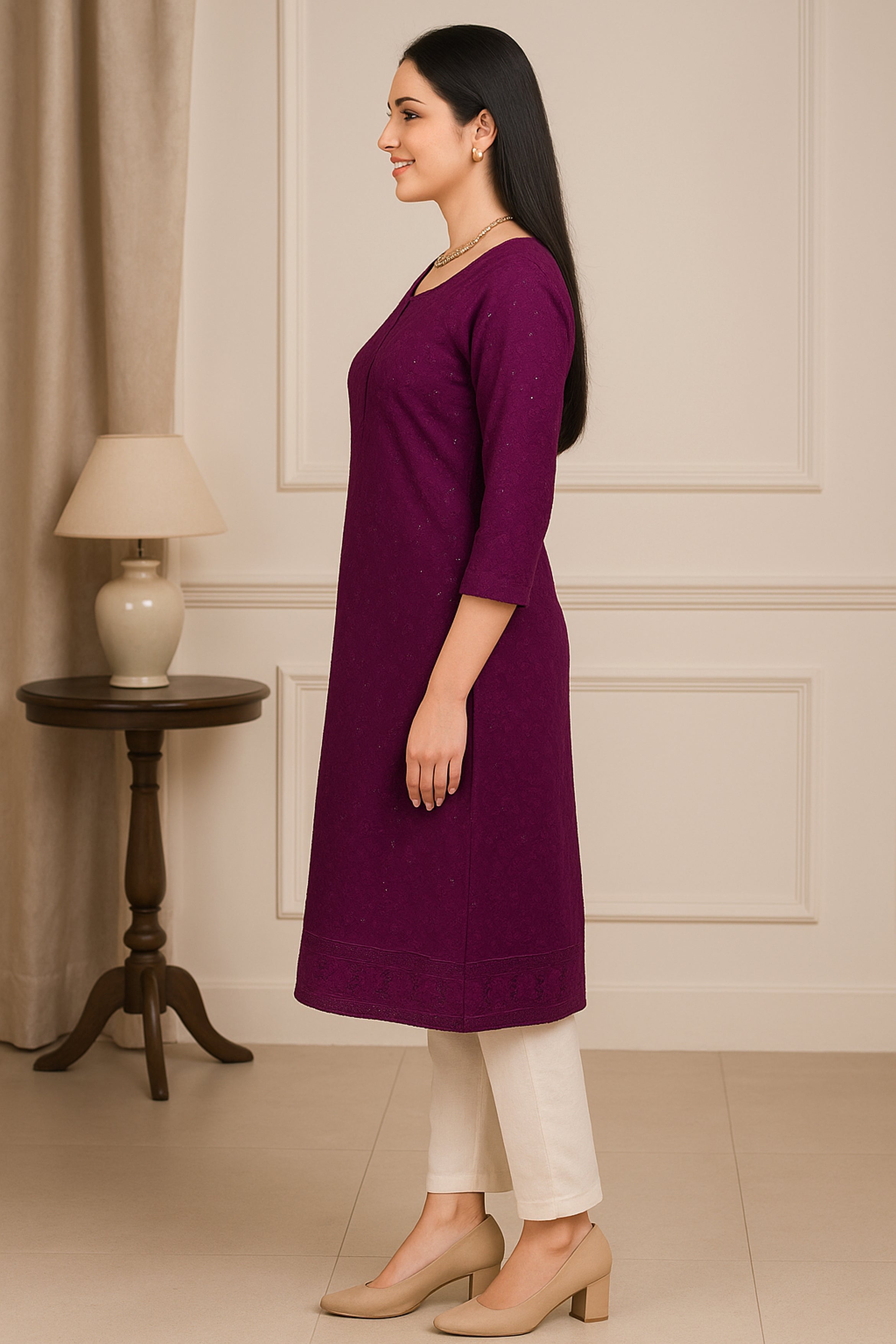 Plum Radiance Kurta