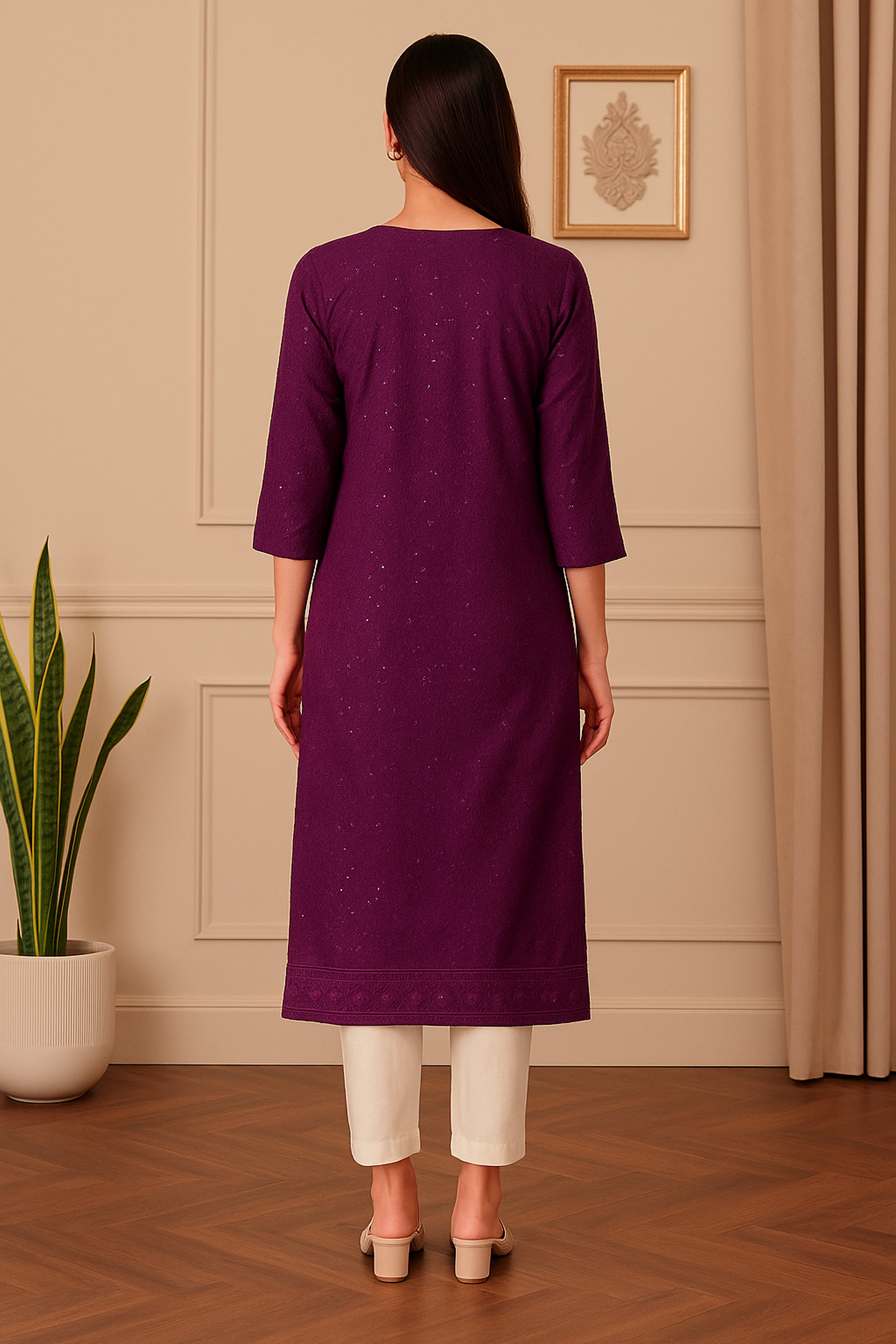 Plum Radiance Kurta