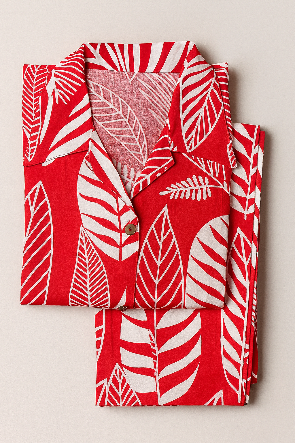 Tropical Leaf Print Co-Ord Set