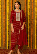 Ruby Glow Ethnic Set