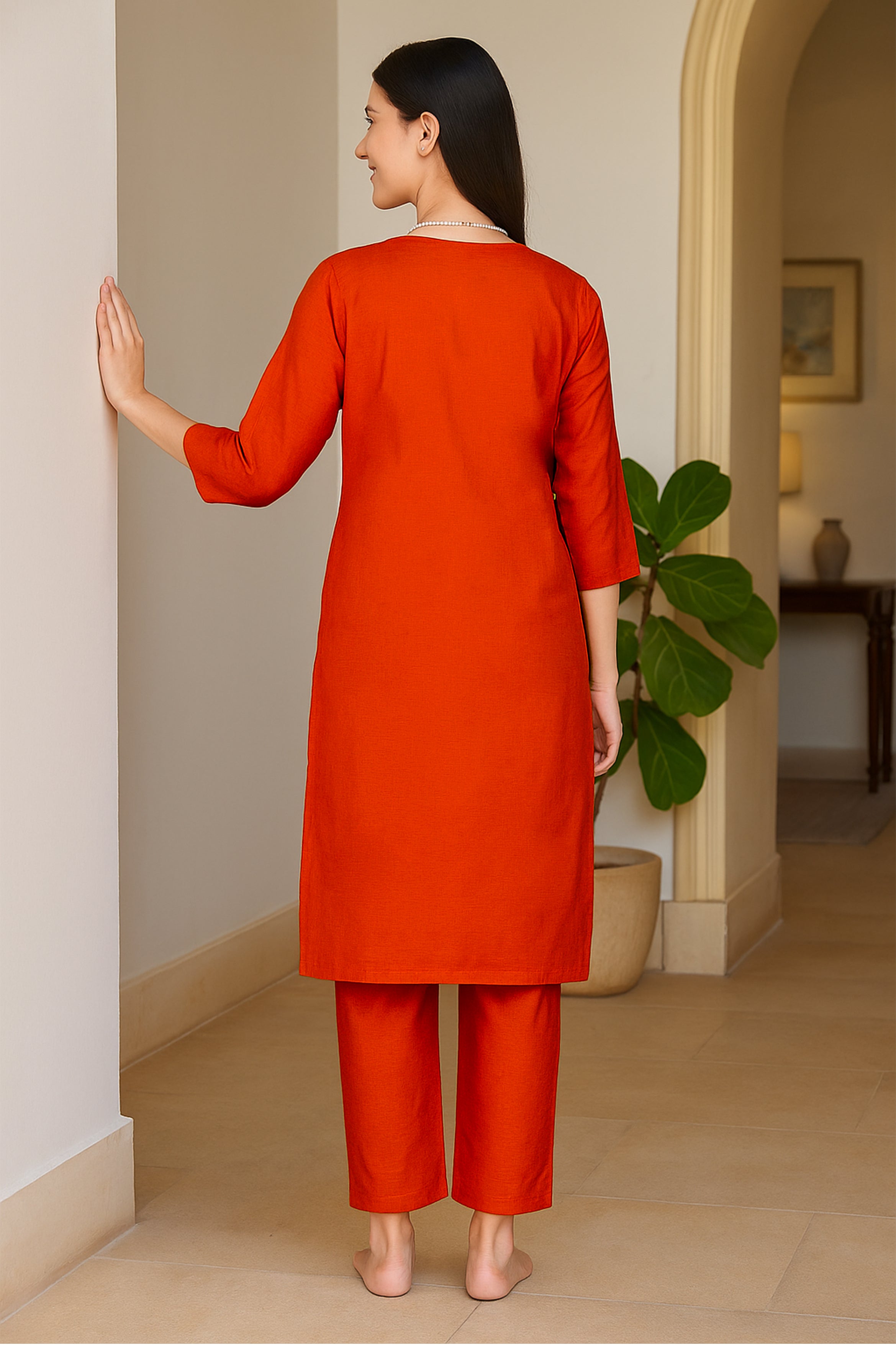 Rustic Charm Chikankari Kurta Set